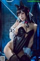 Coser @ 水 淼 Aqua Vol.054: 碧蓝 航线 爱 宕 犬 同人 机车 (40 photos)